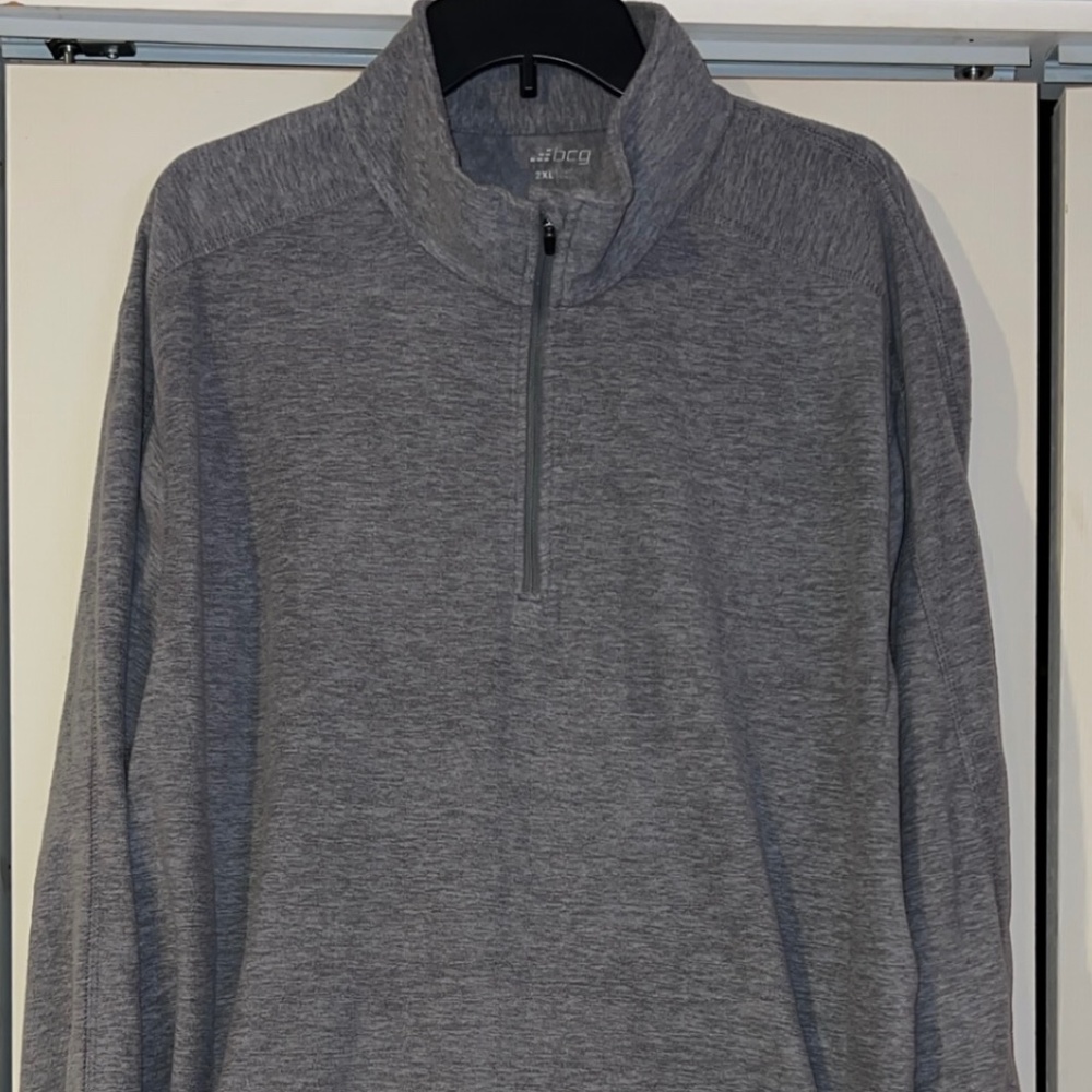 BCG Mens Gray Long Sleeve Pull Over